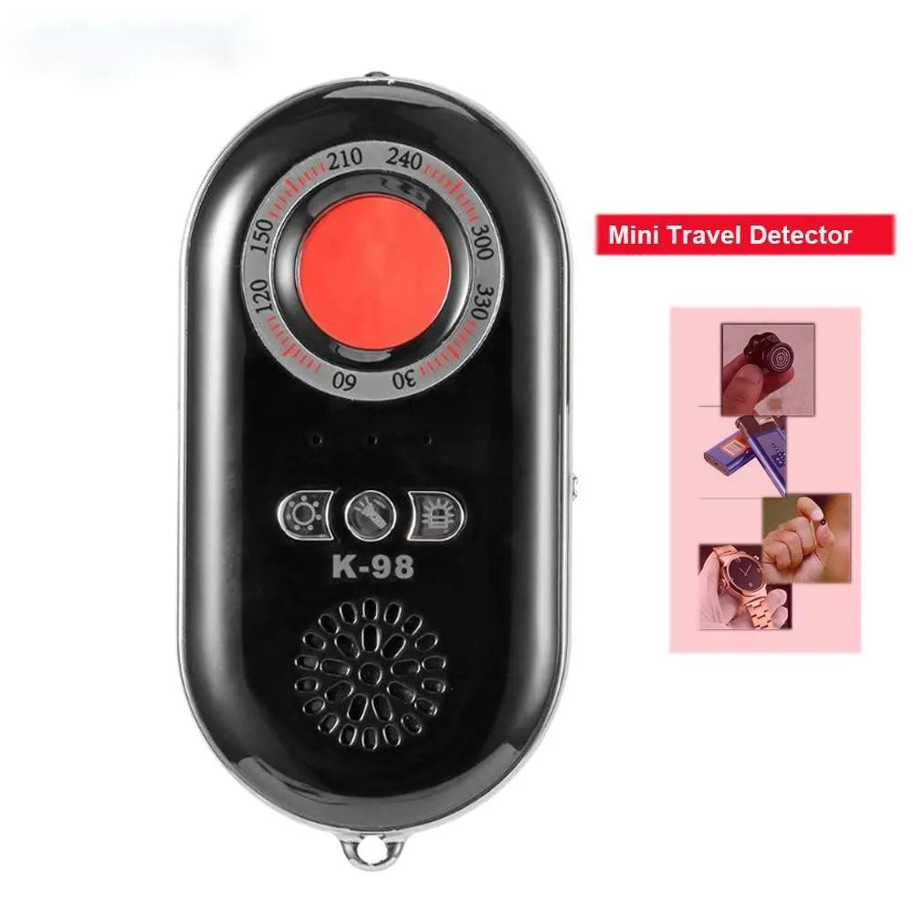 Compact rectangular wireless security alarm detector with USB port on a flat surface.