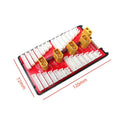 Red RC parallel charging balance adapter board with four sets of T plug and balance port connectors.