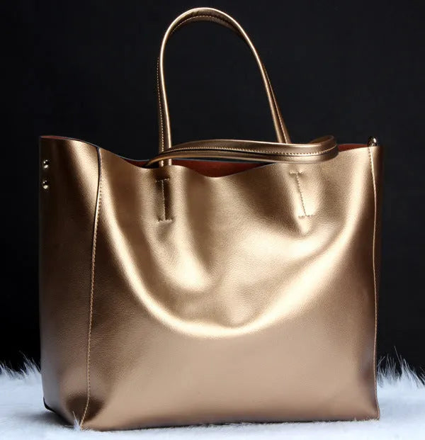 Women's cowhide leather shoulder bag shown in multiple colours with adjustable strap.
