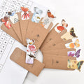 A paper butterfly bookmark measuring 13.5 by 5.5 centimetres.