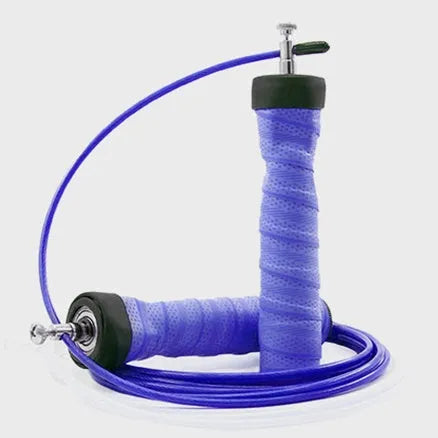 PROCIRCLE foam skipping rope with bearing mechanism, 160g weight block, black handle, on grey background