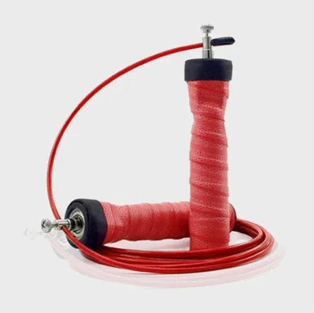 PROCIRCLE foam skipping rope with bearing mechanism, 160g weight block, black handle, on grey background