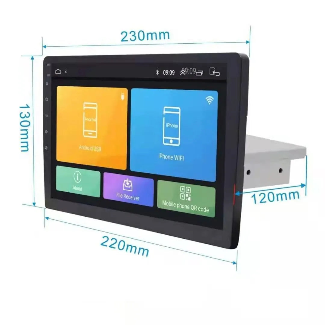 Black 10-inch rotating screen car GPS navigator for GM vehicles with TFT high-definition display