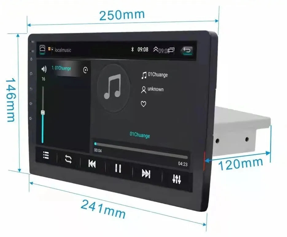 Black 10-inch rotating screen car GPS navigator for GM vehicles with TFT high-definition display