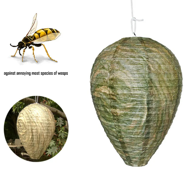 White paper beehive-shaped lantern with hexagonal facets, shown next to a ruler indicating 22cm width.