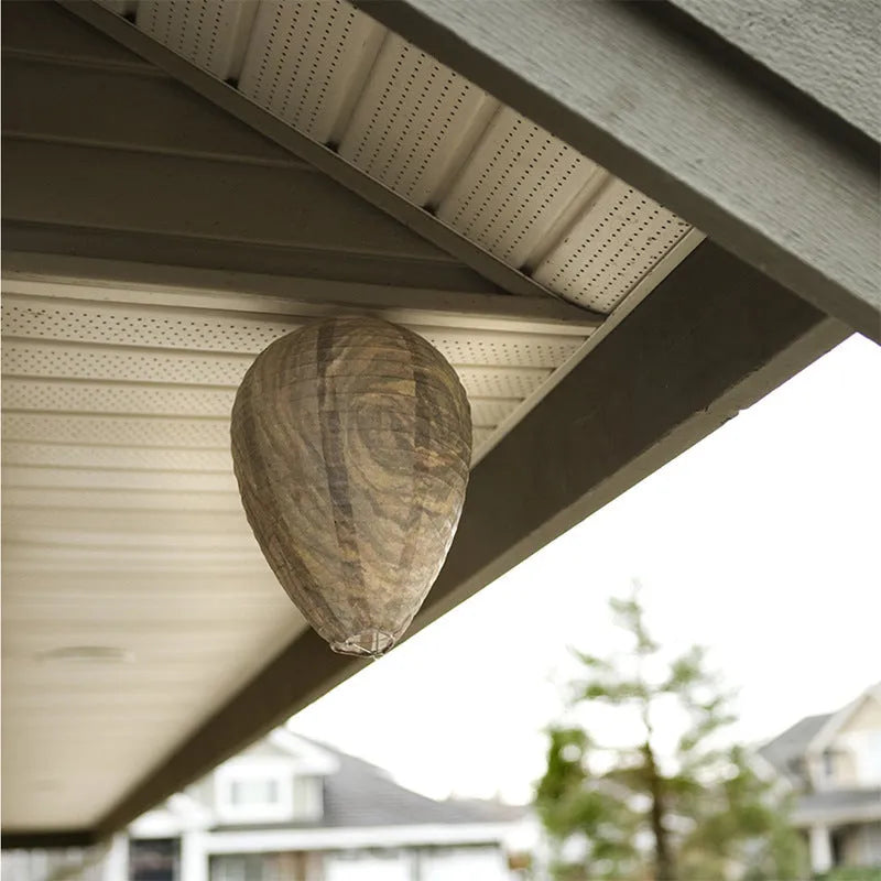 White paper beehive-shaped lantern with hexagonal facets, shown next to a ruler indicating 22cm width.
