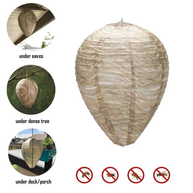 White paper beehive-shaped lantern with hexagonal facets, shown next to a ruler indicating 22cm width.