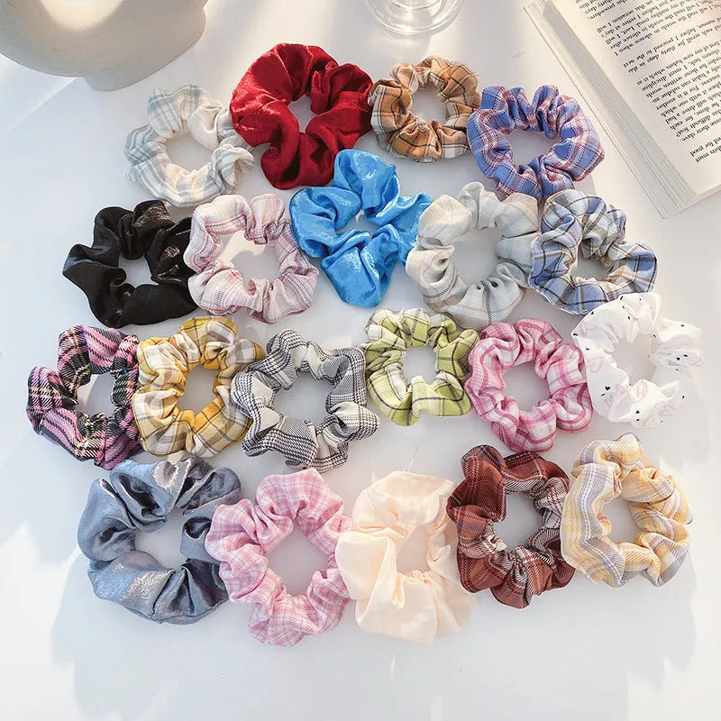 Children's hair accessory set with small intestine rings and large head ropes in autumn colours