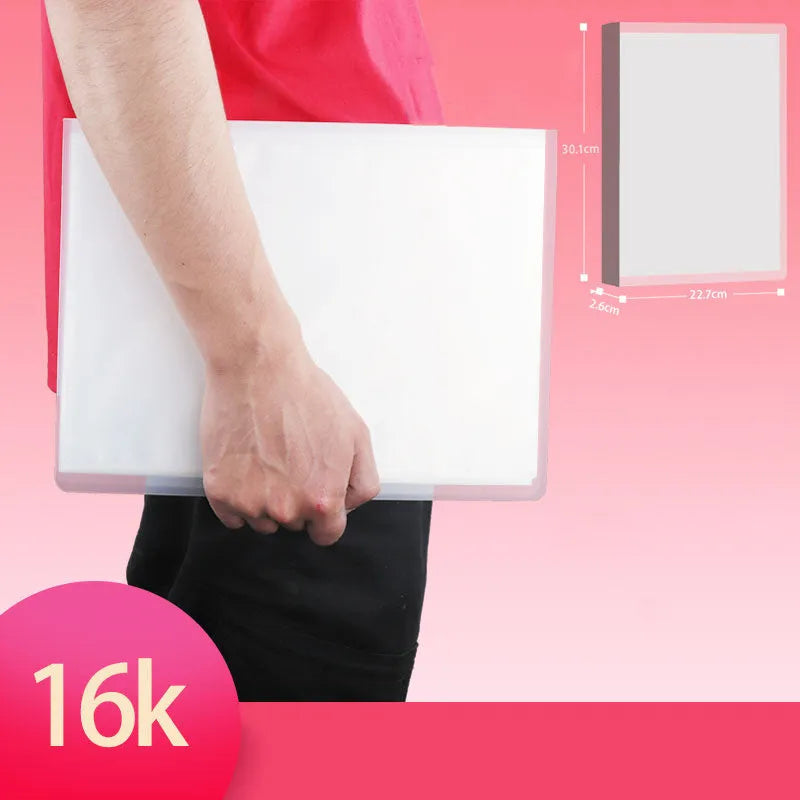 Watercolour style PP photo album with rounded corners, shown in various sizes.