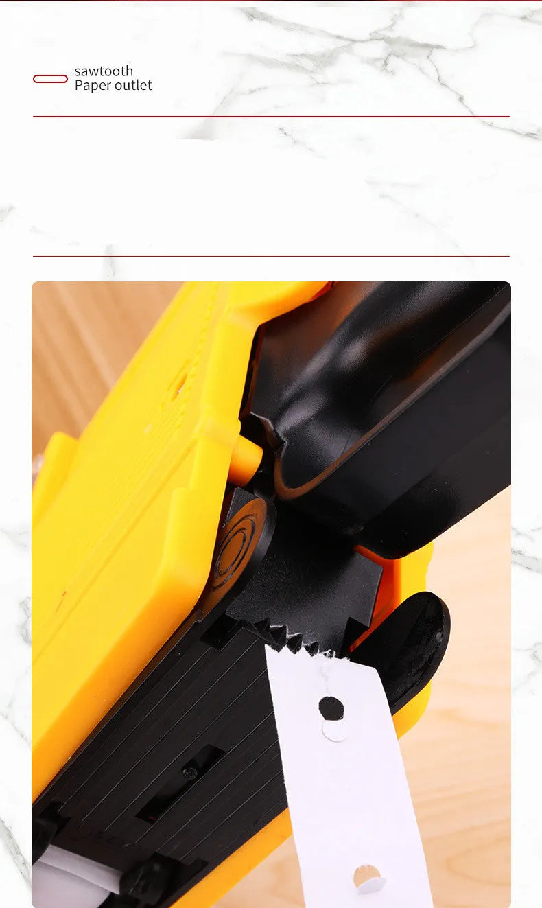 Manual supermarket price labelling machine in blue, red or yellow with bidirectional printing