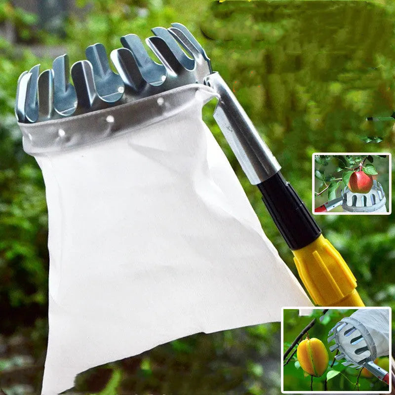 Steel frame cloth bag fruit picker basket for harvesting citrus, pears and peaches