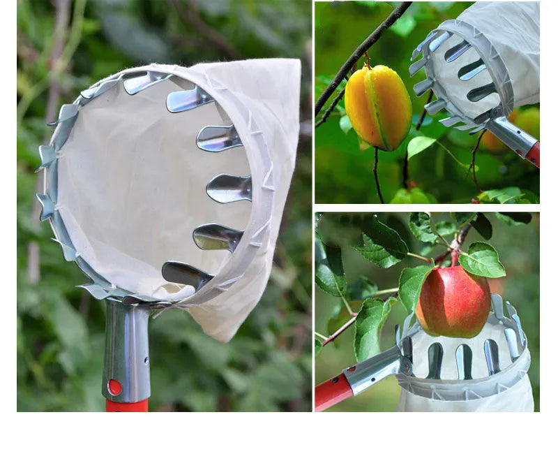 Steel frame cloth bag fruit picker basket for harvesting citrus, pears and peaches