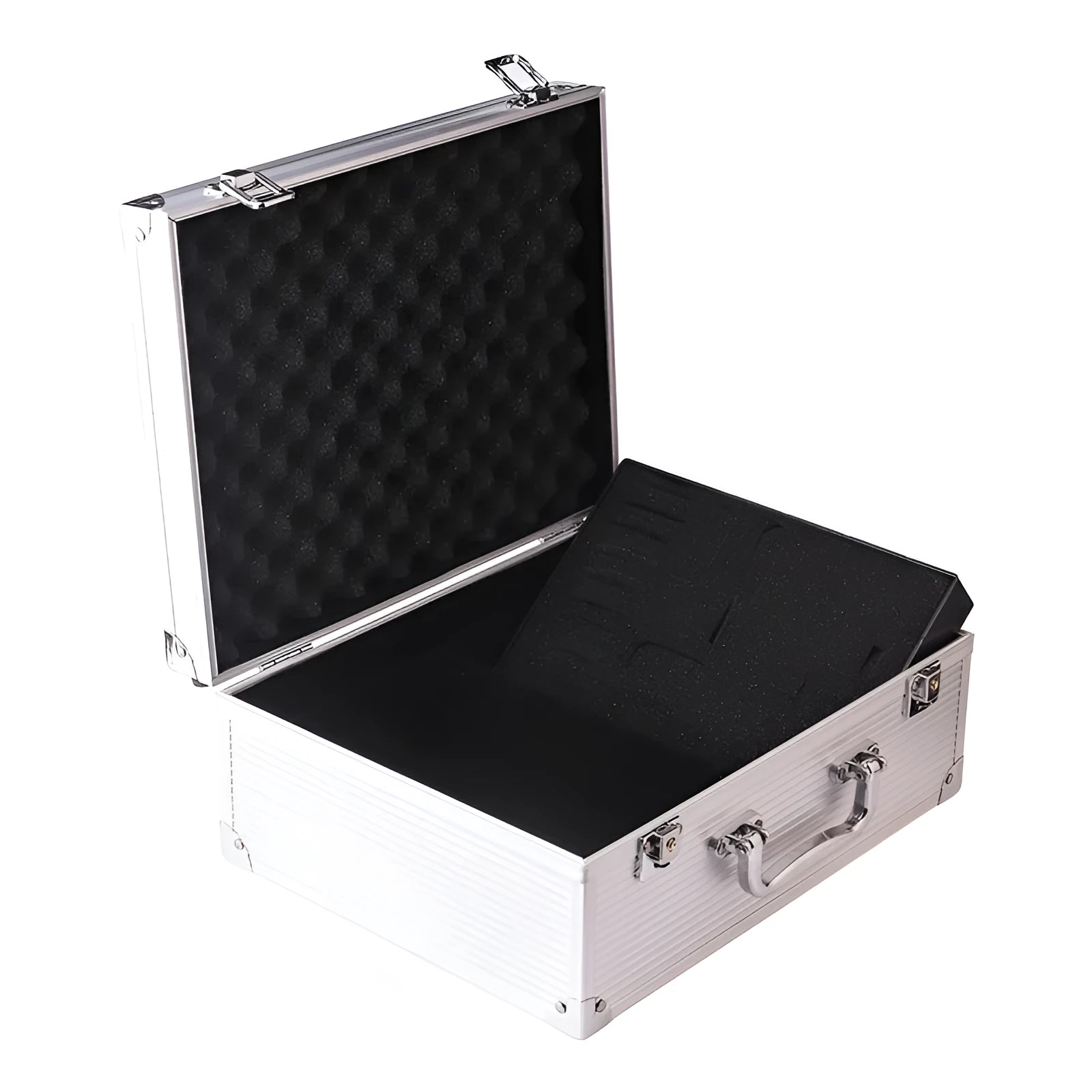 Aluminium alloy tattoo equipment storage box in black or silver colour for professional tool organisation