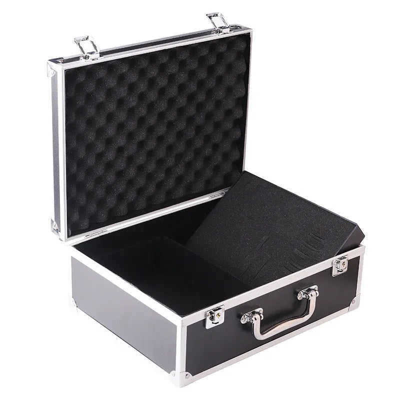 Aluminium alloy tattoo equipment storage box in black or silver colour for professional tool organisation
