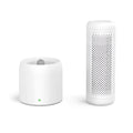 White mini dehumidifier with 1L water tank for small rooms up to 10 square metres