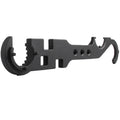 Black all-steel combination wrench with a dual-head design on a plain background.