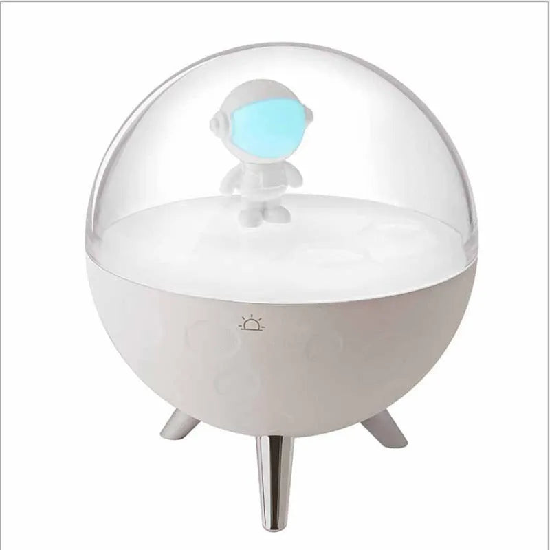 USB desk lamp night light in blue or white with plastic shade and modern design