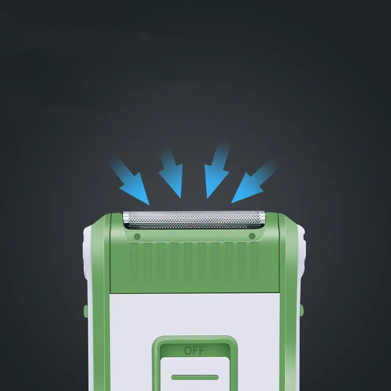 Reciprocating double-layer net electric shaver in photo colour with AC adapter