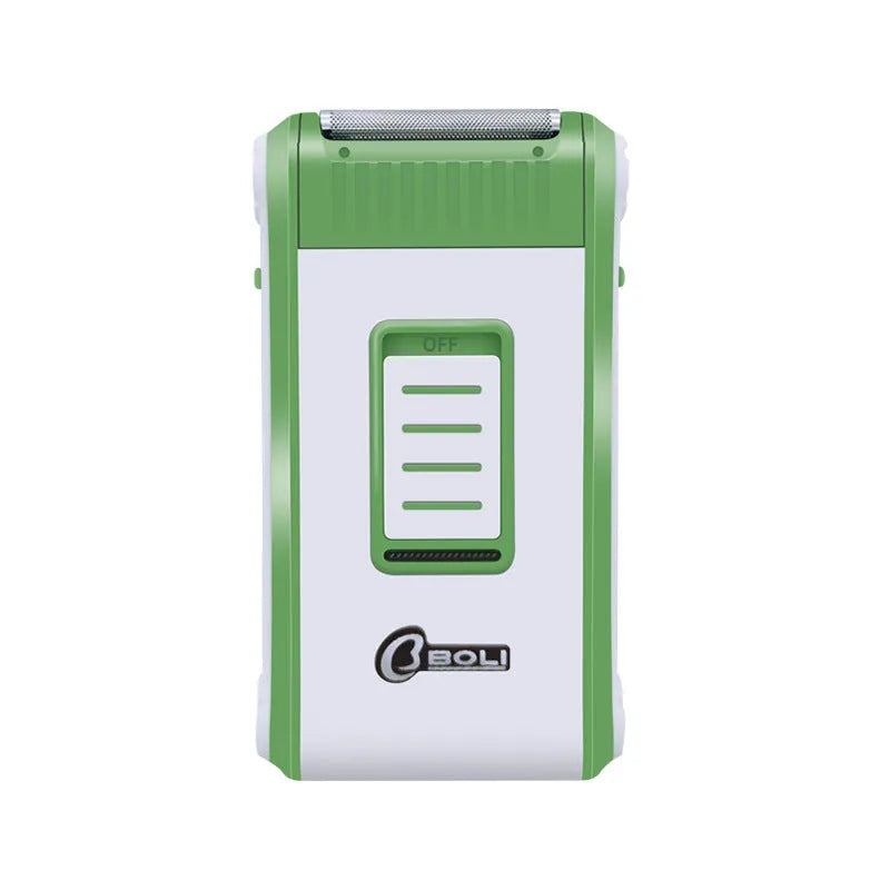 Reciprocating double-layer net electric shaver in photo colour with AC adapter