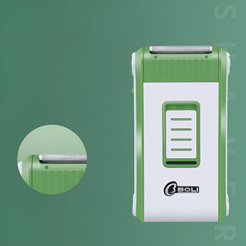Reciprocating double-layer net electric shaver in photo colour with AC adapter