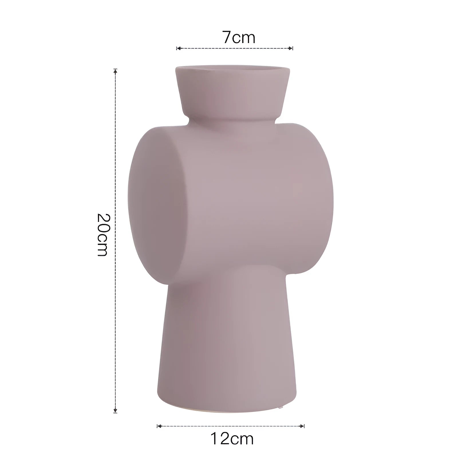 Nordic Morandi ceramic vase with hammer texture in beige glaze colour