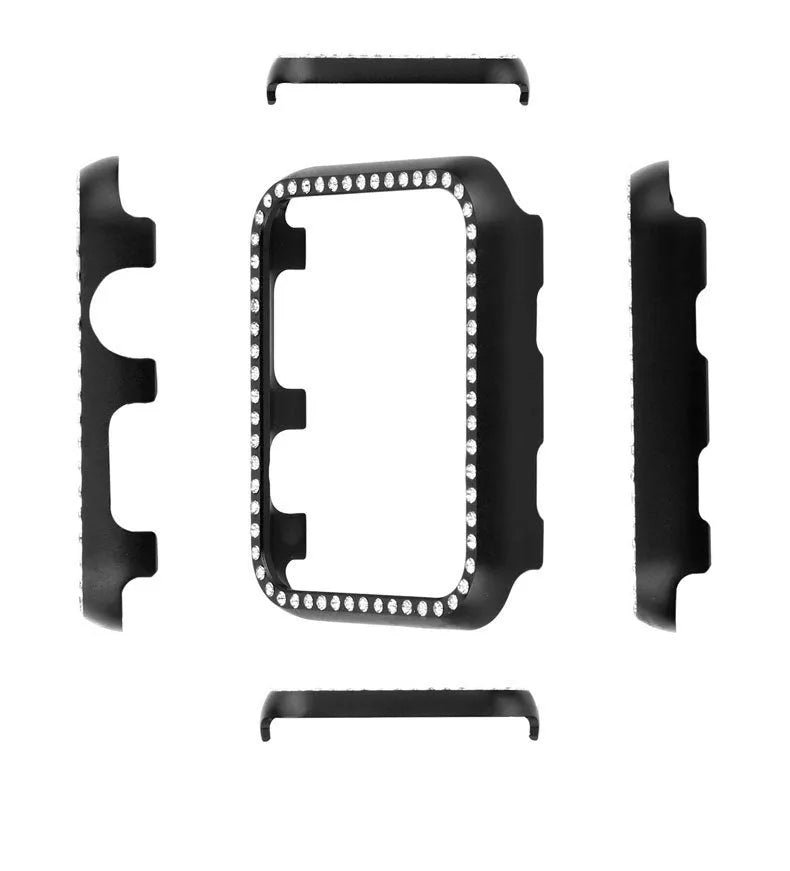 Aluminium alloy diamond protective case for Apple Watch in multiple colours