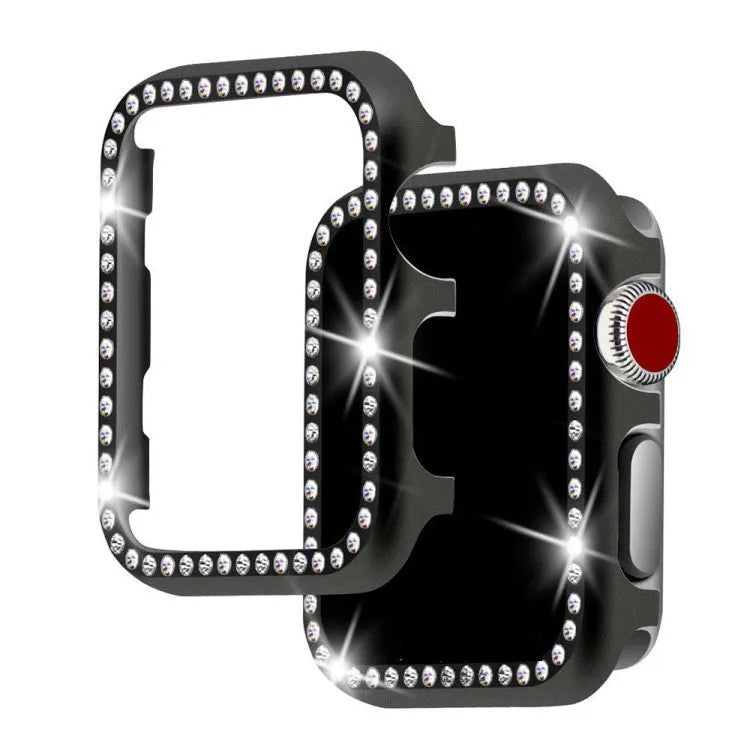 Aluminium alloy diamond protective case for Apple Watch in multiple colours