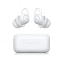 White silicone ear plugs for noise reduction with all-size fit design