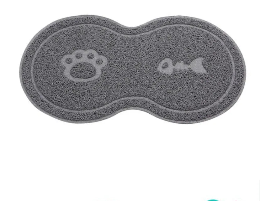 Rose red plastic cat litter pad 45.5x25.5cm placed under a litter tray