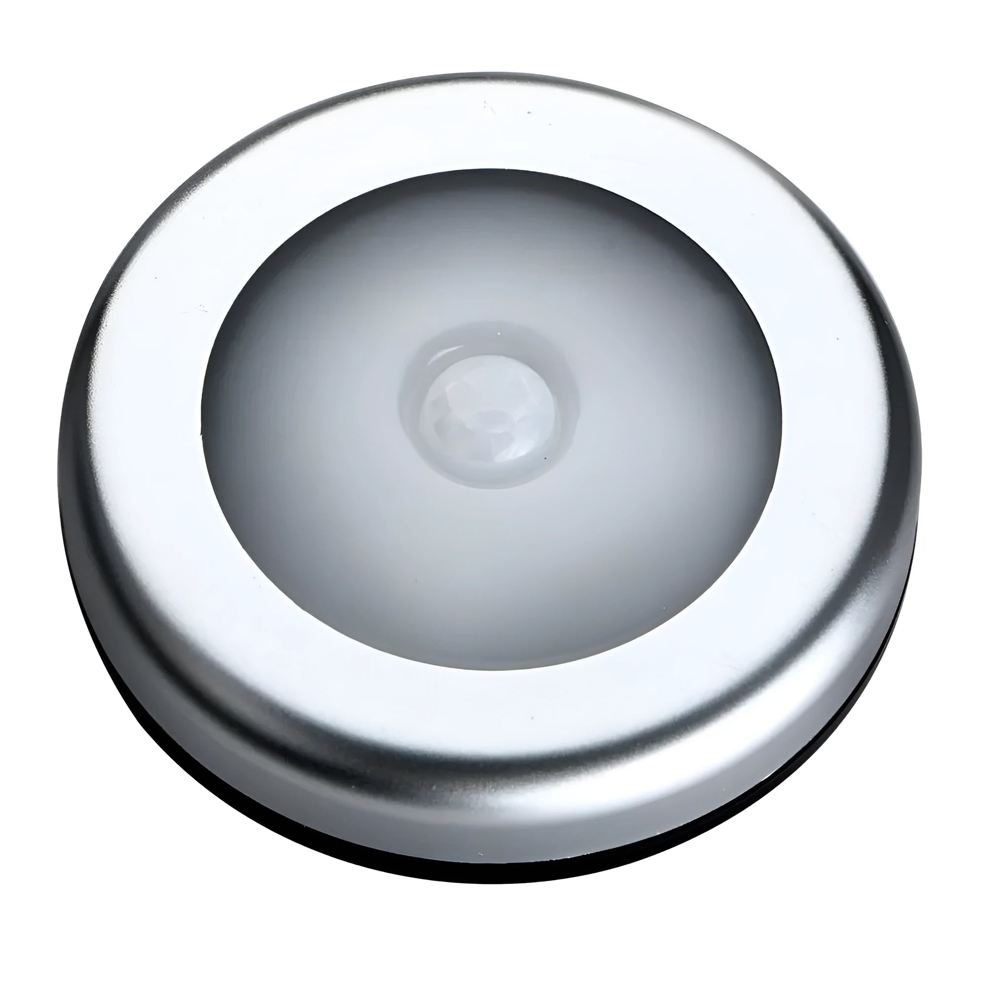 Silver square wireless motion sensor night light for cupboards and hallways