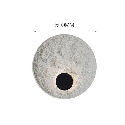 White modern iron wall lamp in 300mm or 500mm size options for bedroom or hallway