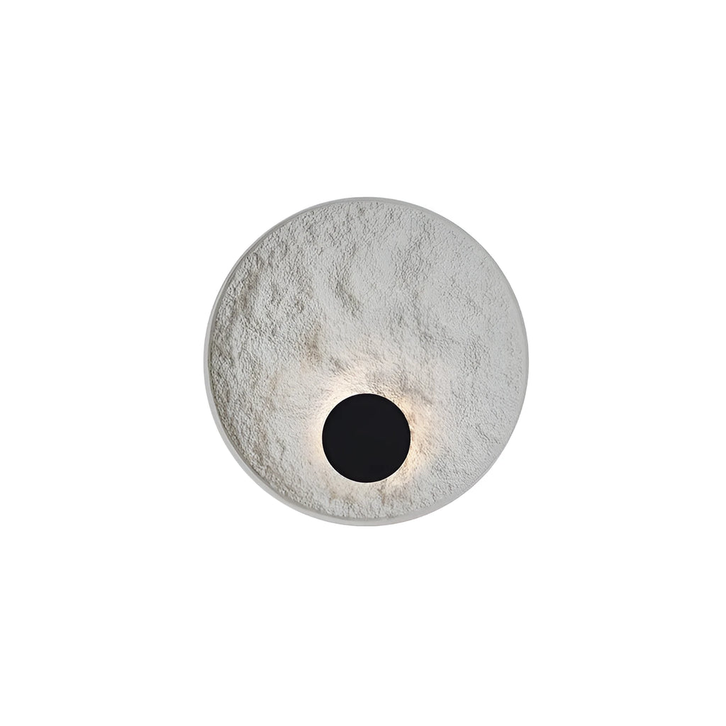 White modern iron wall lamp in 300mm or 500mm size options for bedroom or hallway