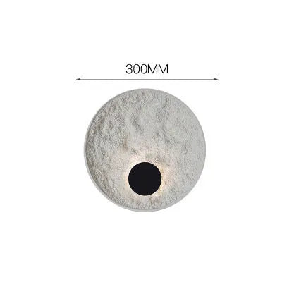 White modern iron wall lamp in 300mm or 500mm size options for bedroom or hallway