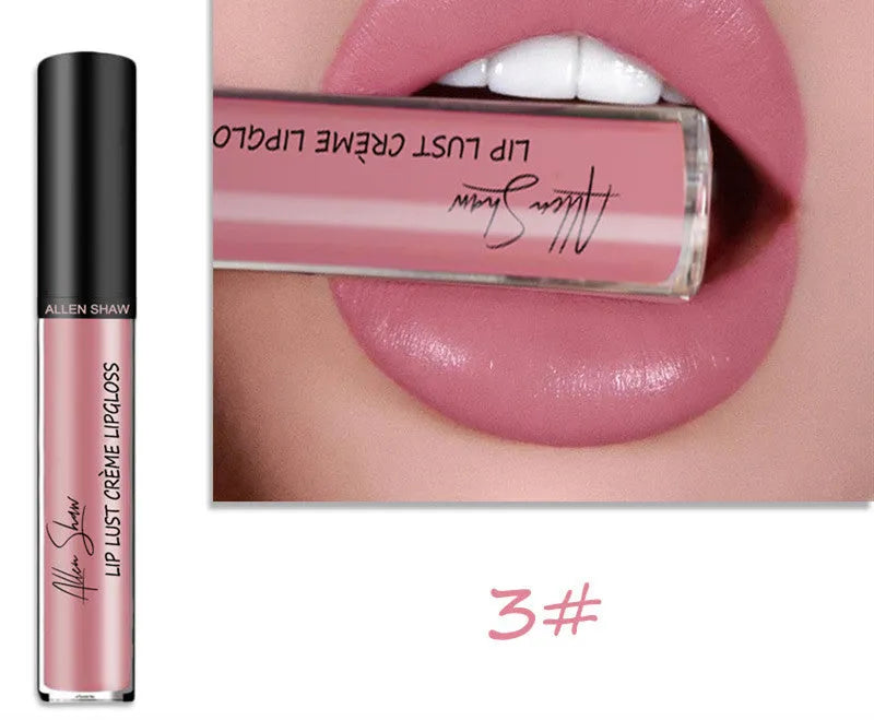 Silky cream texture lip gloss in multiple colours with mineral-based formula