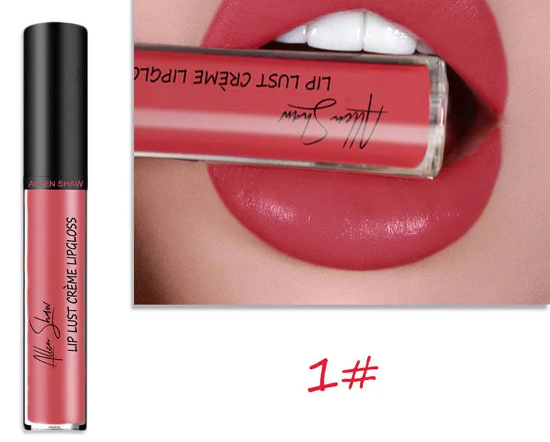 Silky cream texture lip gloss in multiple colours with mineral-based formula