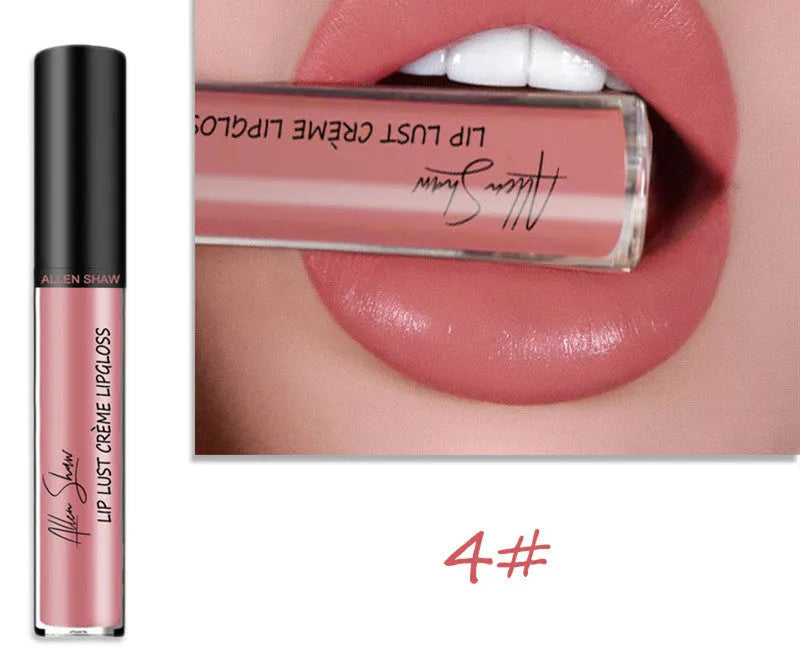 Silky cream texture lip gloss in multiple colours with mineral-based formula