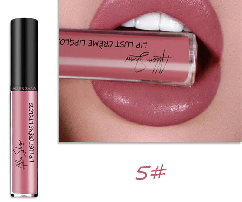 Silky cream texture lip gloss in multiple colours with mineral-based formula