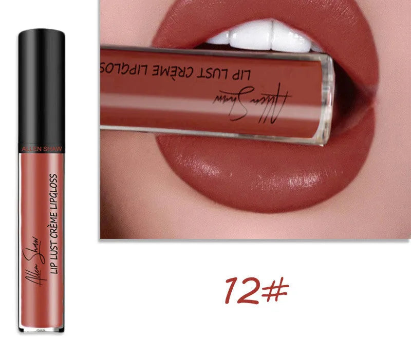 Silky cream texture lip gloss in multiple colours with mineral-based formula
