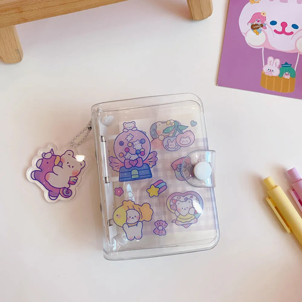 A5 Japanese-style loose-leaf diary with cute illustrated cover options including a bear and bunny design.