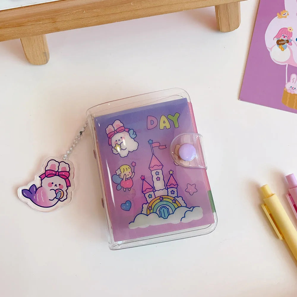 A5 Japanese-style loose-leaf diary with cute illustrated cover options including a bear and bunny design.