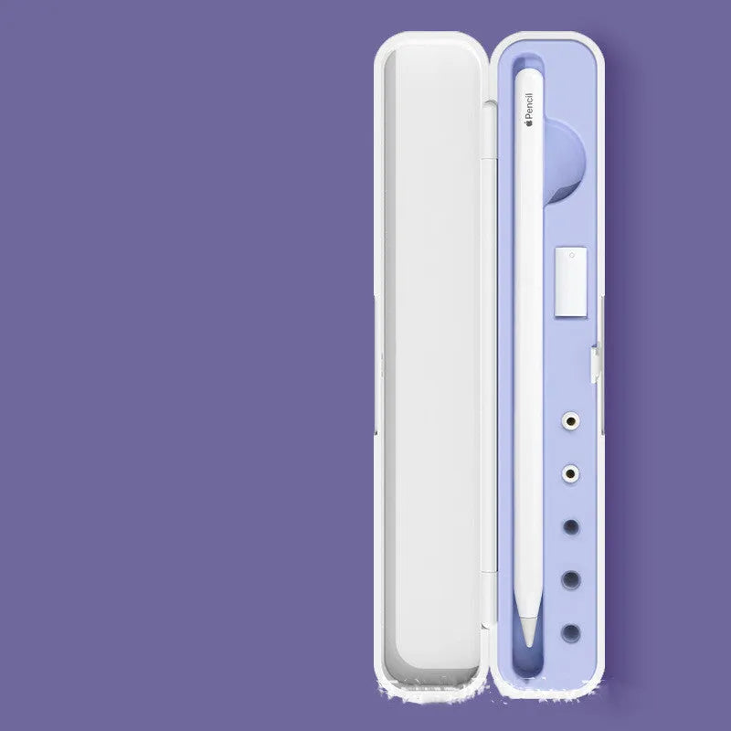 Hard protective case for Apple Pencil with accessory compartments in four colour options