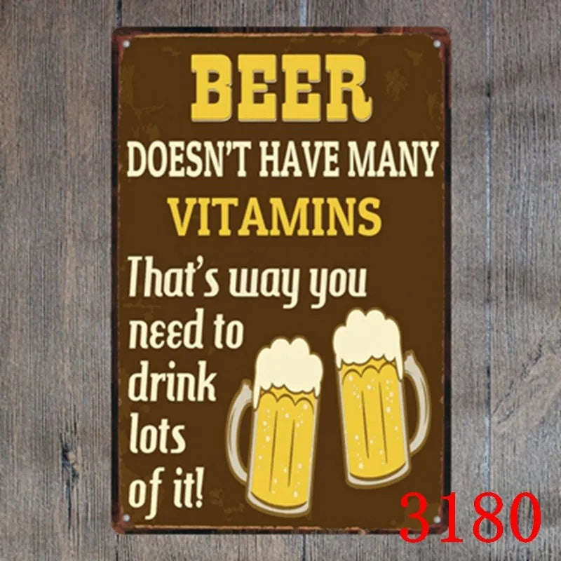 Vintage tin painting with barbecue, hamburger and beer retro artwork on iron metal