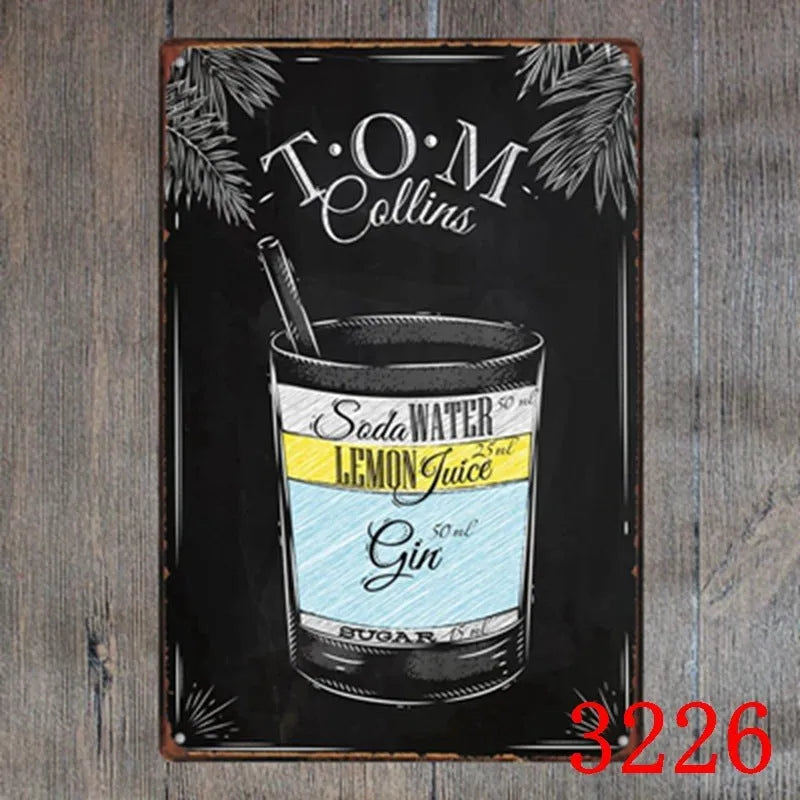 Vintage tin painting with barbecue, hamburger and beer retro artwork on iron metal