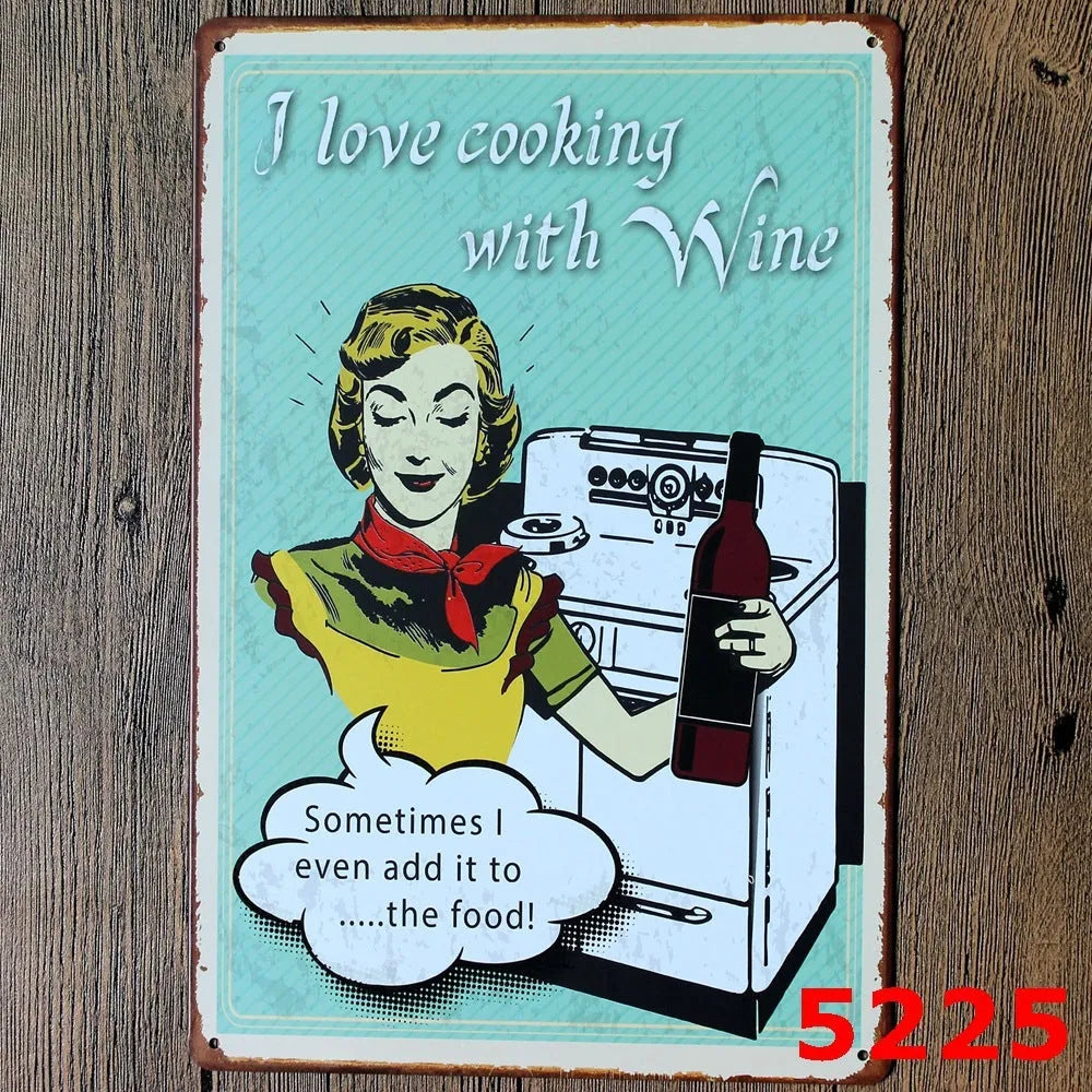 Vintage tin painting with barbecue, hamburger and beer retro artwork on iron metal