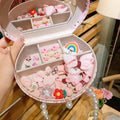 Cocoli cartoon character cloth headdress hair clip jewellery set for children in a gift box with storage.
