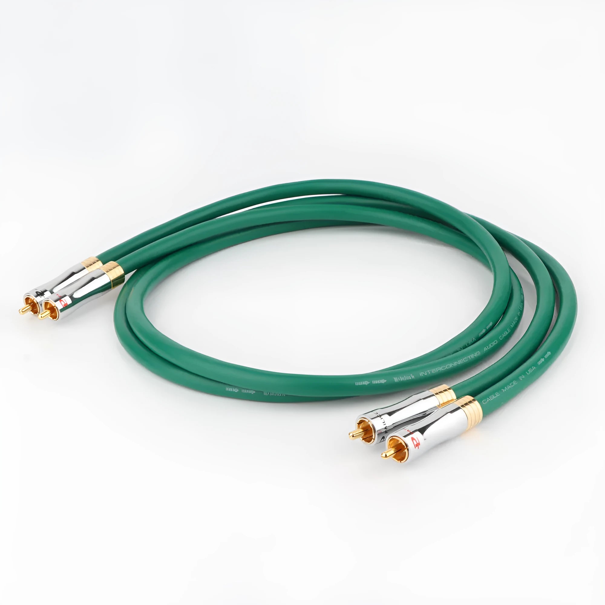 4-core silver-plated copper audio cable with Budweiser RCA connectors for CD decoder amplifier connection