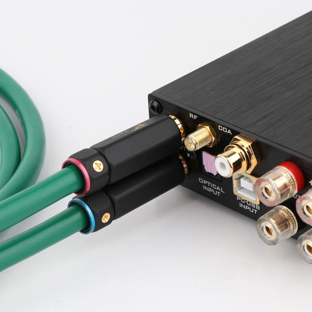 4-core silver-plated copper audio cable with Budweiser RCA connectors for CD decoder amplifier connection