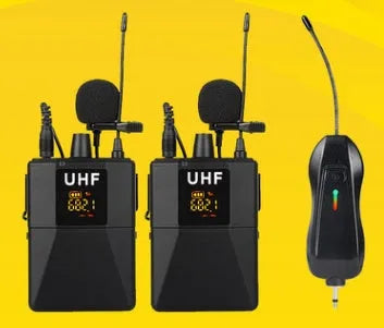 Black Little Bee X3 wireless lavalier lapel microphone and USB C transmitter unit.