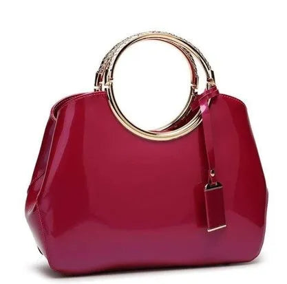 Polyester ladies handbag in multiple colours showing card slots and adjustable shoulder straps