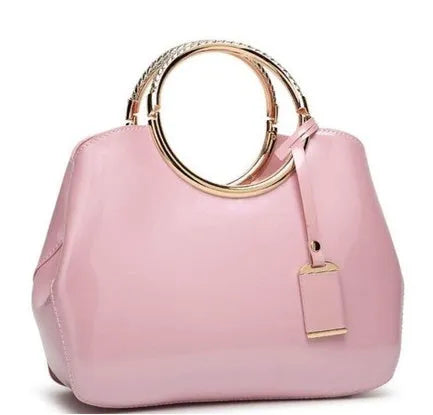 Polyester ladies handbag in multiple colours showing card slots and adjustable shoulder straps